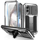 For Samsung Galaxy S25 Edge 5G R-JUST Sliding Camera Life Waterproof Holder Phone Case(Silver) - 1