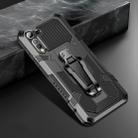 For Motorola Moto G8 Machine Armor Warrior Shockproof PC + TPU Protective Case(Black) - 1