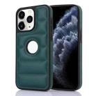 For iPhone 11 Pro Max Piano Key Hollow Cutout PU Phone Case(Green) - 1