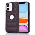 For iPhone 11 Piano Key Hollow Cutout PU Phone Case(Dark Purple) - 1