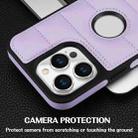 For iPhone XS Max Piano Key Hollow Cutout PU Phone Case(Light Purple) - 4