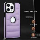 For iPhone XS Max Piano Key Hollow Cutout PU Phone Case(Light Purple) - 5