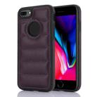 For iPhone 8 Plus / 7 Plus Piano Key Hollow Cutout PU Phone Case(Dark Purple) - 1