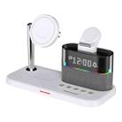 C09 15W 5 in 1 Multifunctional Wireless Charger Bedside Clock Lamp(White) - 1