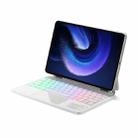 For Xiaomi Pad 6 / Pad Pro M11P-B-M611 Magnetic Bluetooth Keyboard Leather Tablet Case(White) - 1