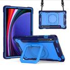 For Samsung Galaxy Tab S9 FE / S9 Handle Robot Silicone Hybrid PC Tablet Case(Navy Blue Blue) - 1
