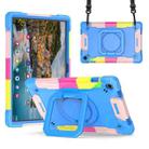 For Samsung Galaxy Tab A9+ Handle Robot Silicone Hybrid PC Tablet Case(Camouflage Blue) - 1