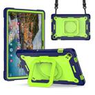 For Samsung Galaxy Tab A9+ Handle Robot Silicone Hybrid PC Tablet Case(Navy Yellow Green) - 1