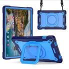 For Samsung Galaxy Tab A9+ Handle Robot Silicone Hybrid PC Tablet Case(Navy Blue Blue) - 1