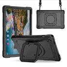 For Samsung Galaxy Tab A9+ Handle Robot Silicone Hybrid PC Tablet Case(Black) - 1