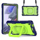 For Samsung Galaxy Tab A9 Handle Robot Silicone Hybrid PC Tablet Case(Navy Yellow Green) - 1