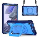For Samsung Galaxy Tab A9 Handle Robot Silicone Hybrid PC Tablet Case(Navy Blue Blue) - 1