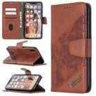 For iPhone XS Max Matching Color Crocodile Texture Horizontal Flip PU Leather Case with Wallet & Holder & Card Slots(Brown) - 1