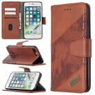 For iPhone 8 Plus Matching Color Crocodile Texture Horizontal Flip PU Leather Case with Wallet & Holder & Card Slots(Brown) - 1