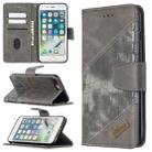 For iPhone 8 Plus Matching Color Crocodile Texture Horizontal Flip PU Leather Case with Wallet & Holder & Card Slots(Grey) - 1