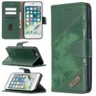 For iPhone 8 Plus Matching Color Crocodile Texture Horizontal Flip PU Leather Case with Wallet & Holder & Card Slots(Green) - 1