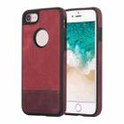 For iPhone SE 2022 / 2020 / 8 / 7 Splicing Sewing Hollow Cutout PU Phone Case(Red) - 1
