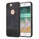 For iPhone 8 Plus / 7 Plus Splicing Sewing Hollow Cutout PU Phone Case(Black) - 1