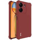 For Xiaomi Poco C65 4G/Redmi 13C 4G imak Shockproof Airbag TPU Phone Case(Matte Red) - 1