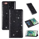 For iPhone 6 Plus Ultrathin Glitter Magnetic Horizontal Flip Leather Case with Holder & Card Slots(Black) - 1