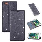 For iPhone 6 Plus Ultrathin Glitter Magnetic Horizontal Flip Leather Case with Holder & Card Slots(Gray) - 1