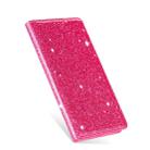 For iPhone X / XS Ultrathin Glitter Magnetic Horizontal Flip Leather Case with Holder & Card Slots(Rose Red) - 3