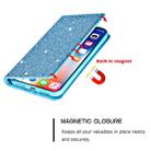 For iPhone XS Max Ultrathin Glitter Magnetic Horizontal Flip Leather Case with Holder & Card Slots(Sky Blue) - 5