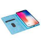 For iPhone XS Max Ultrathin Glitter Magnetic Horizontal Flip Leather Case with Holder & Card Slots(Sky Blue) - 6
