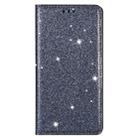 For iPhone XS Max Ultrathin Glitter Magnetic Horizontal Flip Leather Case with Holder & Card Slots(Gray) - 2