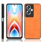 For OPPO A79 5G Cow Pattern Sewing Back Cover Phone Case(Orange) - 1