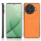 For For Tecno Spark 20 Pro+ 4G Cow Pattern Sewing Back Cover Phone Case(Orange) - 1