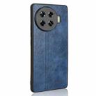 For For Tecno Spark 20 Pro+ 4G Cow Pattern Sewing Back Cover Phone Case(Blue) - 3