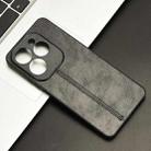 For Tecno Spark 20 Pro 4G Cow Pattern Sewing Back Cover Phone Case(Black) - 2