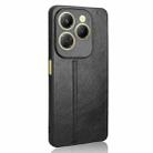 For Tecno Spark 20 Pro 4G Cow Pattern Sewing Back Cover Phone Case(Black) - 3