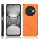 For Tecno Spark 30C Cow Pattern Sewing Back Cover Phone Case(Orange) - 1