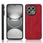 For Tecno Spark 30 Pro 4G Cow Pattern Sewing Back Cover Phone Case(Red) - 1
