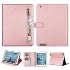 For iPad 1 / 2 / 3 / 4 Tablet Fashion Calf Texture Zipper Horizontal Flip Leather Case with Stand & Card Slots & Wallet & Wake-up / Sleep Function(Rose Gold) - 1