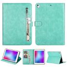 For iPad 9.7 inch Universal Tablet Fashion Calf Texture Zipper Horizontal Flip Leather Case with Stand & Card Slots & Wallet & Wake-up / Sleep Function(Green) - 1
