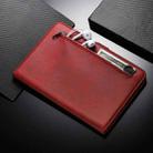 For iPad 9.7 inch Universal Tablet Fashion Calf Texture Zipper Horizontal Flip Leather Case with Stand & Card Slots & Wallet & Wake-up / Sleep Function(Red) - 7