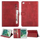 For iPad Mini 1 / 2 / 3 / 4 / 5 Tablet Fashion Calf Texture Zipper Horizontal Flip Leather Case with Stand & Card Slots & Wallet & Wake-up / Sleep Function(Red) - 1