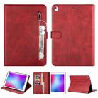 For iPad 10.5 / 10.2 Tablet Fashion Calf Texture Zipper Horizontal Flip Leather Case with Stand & Card Slots & Wallet & Wake-up / Sleep Function(Red) - 1