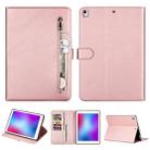 For iPad 10.5 / 10.2 Tablet Fashion Calf Texture Zipper Horizontal Flip Leather Case with Stand & Card Slots & Wallet & Wake-up / Sleep Function(Rose Gold) - 1