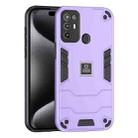 For ZTE Blade A52 2 in 1 Shockproof Phone Case(Purple) - 1