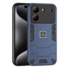 For ZTE Blade A54 2 in 1 Shockproof Phone Case(Blue) - 1