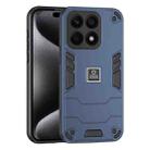 For Honor X8a 2 in 1 Shockproof Phone Case(Blue) - 1