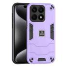 For Honor X8a 2 in 1 Shockproof Phone Case(Purple) - 1