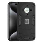 For Honor X9b 2 in 1 Shockproof Phone Case(Black) - 1