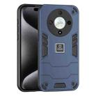 For Honor X9b 2 in 1 Shockproof Phone Case(Blue) - 1