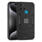 For Infinix Smart 6 2 in 1 Shockproof Phone Case(Black) - 1