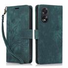 For OPPO A18 / A38 Orchid Butterfly Embossed Leather Phone Case(Green) - 1
